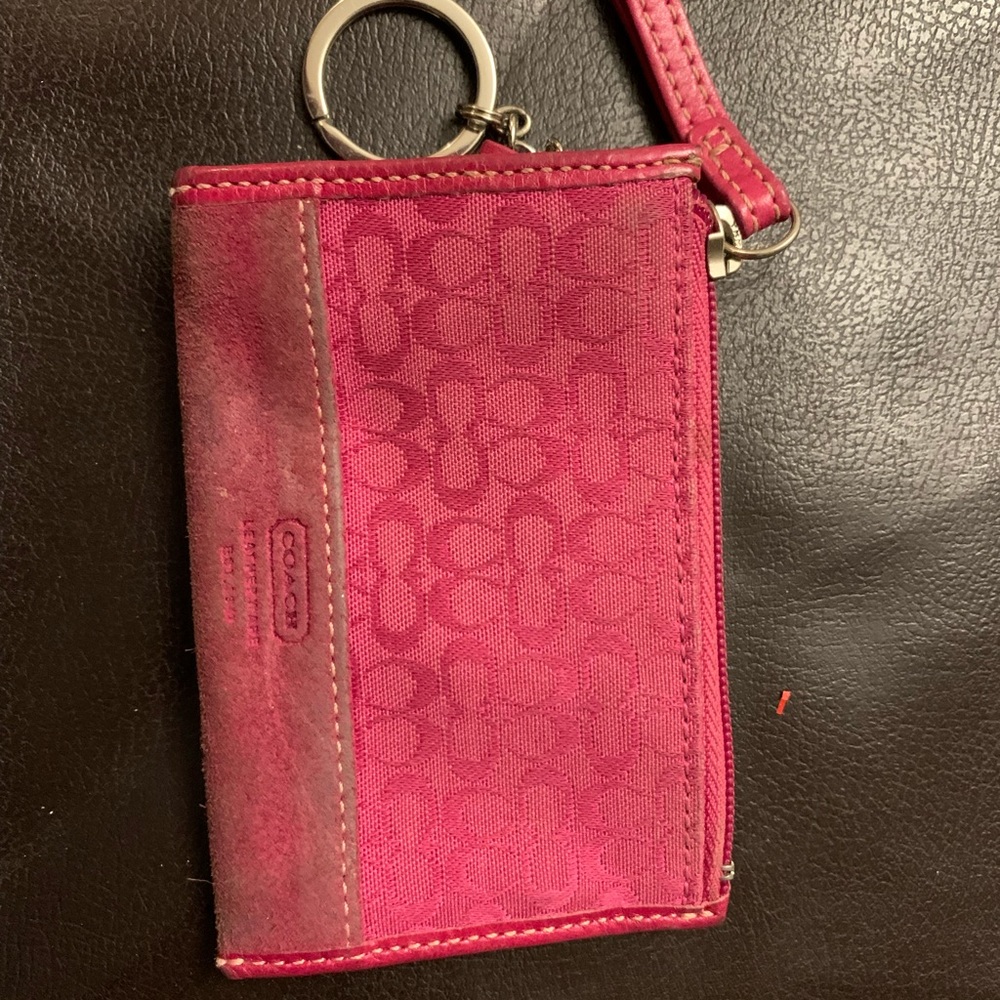 Coach Mini Wallet in Hot Pink